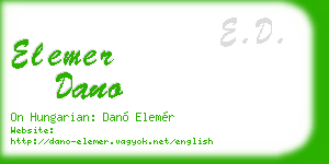 elemer dano business card