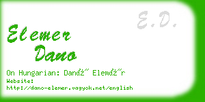 elemer dano business card